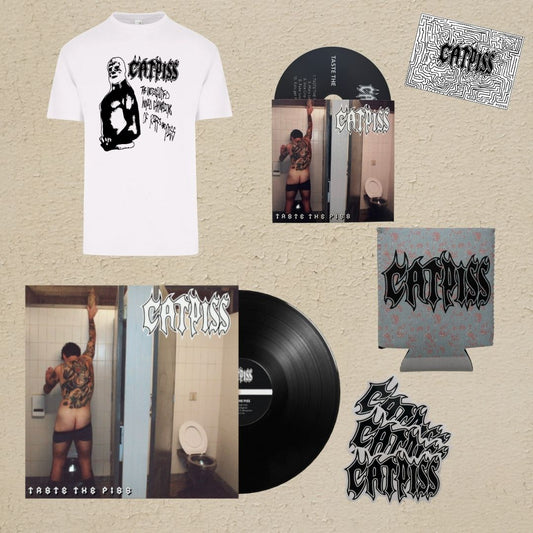 CATPISS - TASTE THE PISS ULTIMATE BUNDLE (with 'RIFFS and PISS' T-shirt) **PRE-ORDER**